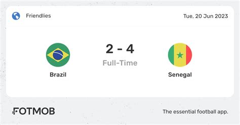 brazil vs senegal lineups stats